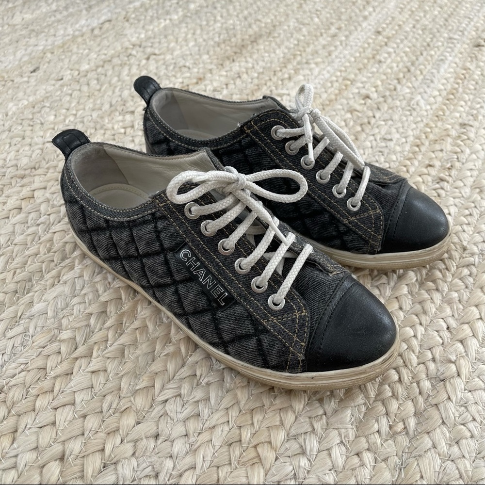 Chanel Cap-Toe Quilted Sneakers